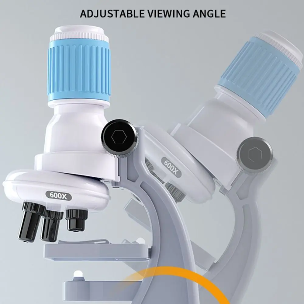200x 600x 1200x Children Microscope Kit HD Educational Pocket Microscope Biological Science Experimental Specimens