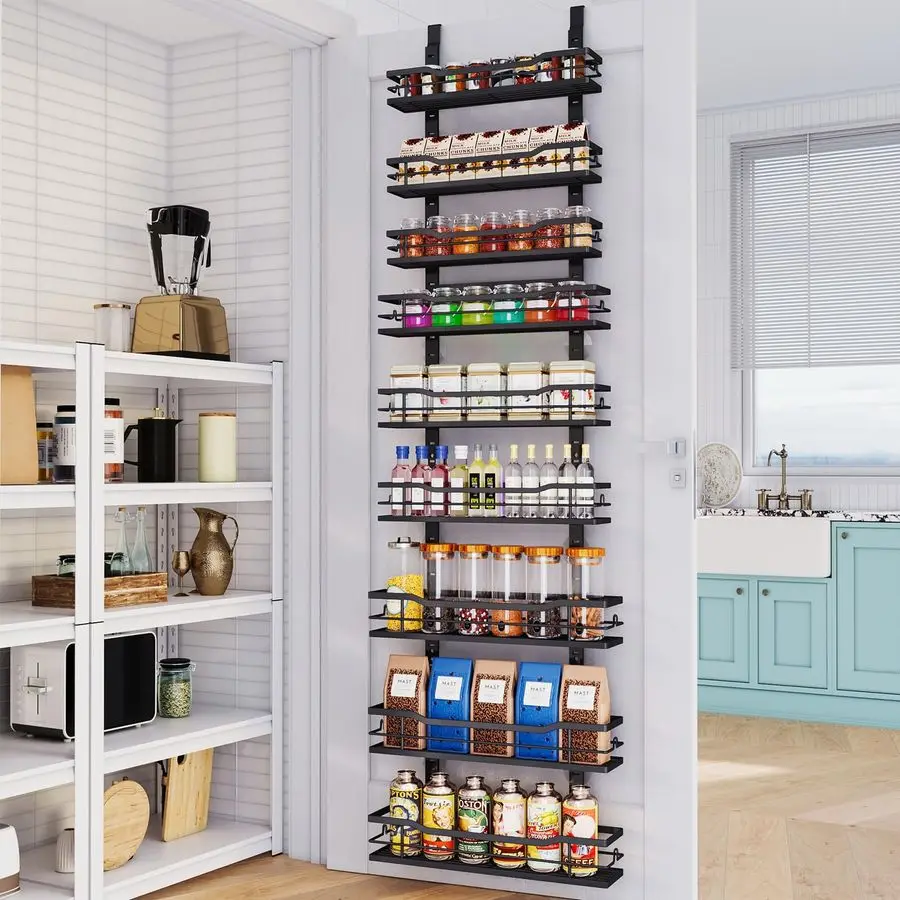 

The Door Pantry Organizer9Tier Over The Door Organizer with Adjustable BasketMetal Hanging Pantry Organizers and Storage for Kit
