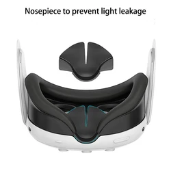 for Meta Quest 3 Silicone Nose Pad VR Headset Anti-sweat Replacement Nose Cover Washable VR Accessories Black