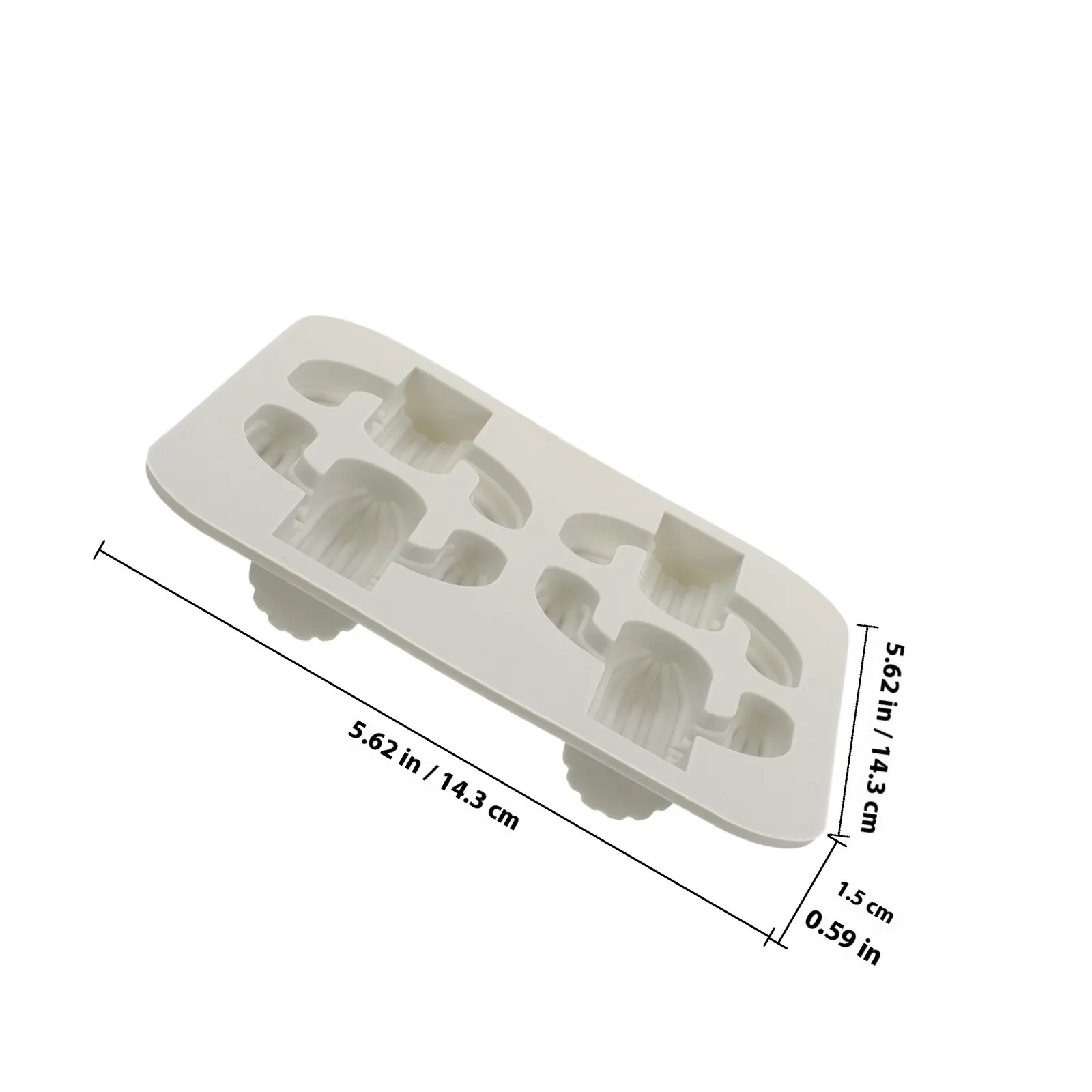 4-Cavity Cactus Silicone Baking Mold Food Grade Ice Cube Tray for Chocolate Jelly Pudding Soap Making DIY Kitchen Tool Blue