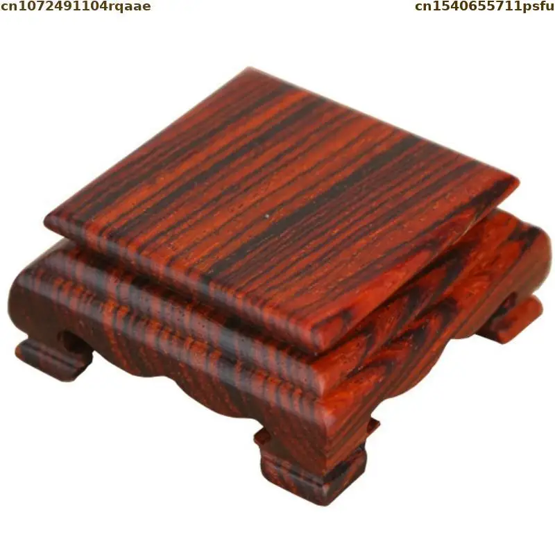 Miniature Wooden Coffee Tea Sets Pedestal Mini Figurines Vase Sorting Table Jade Seal Craft Display Stand Standing Flower Base