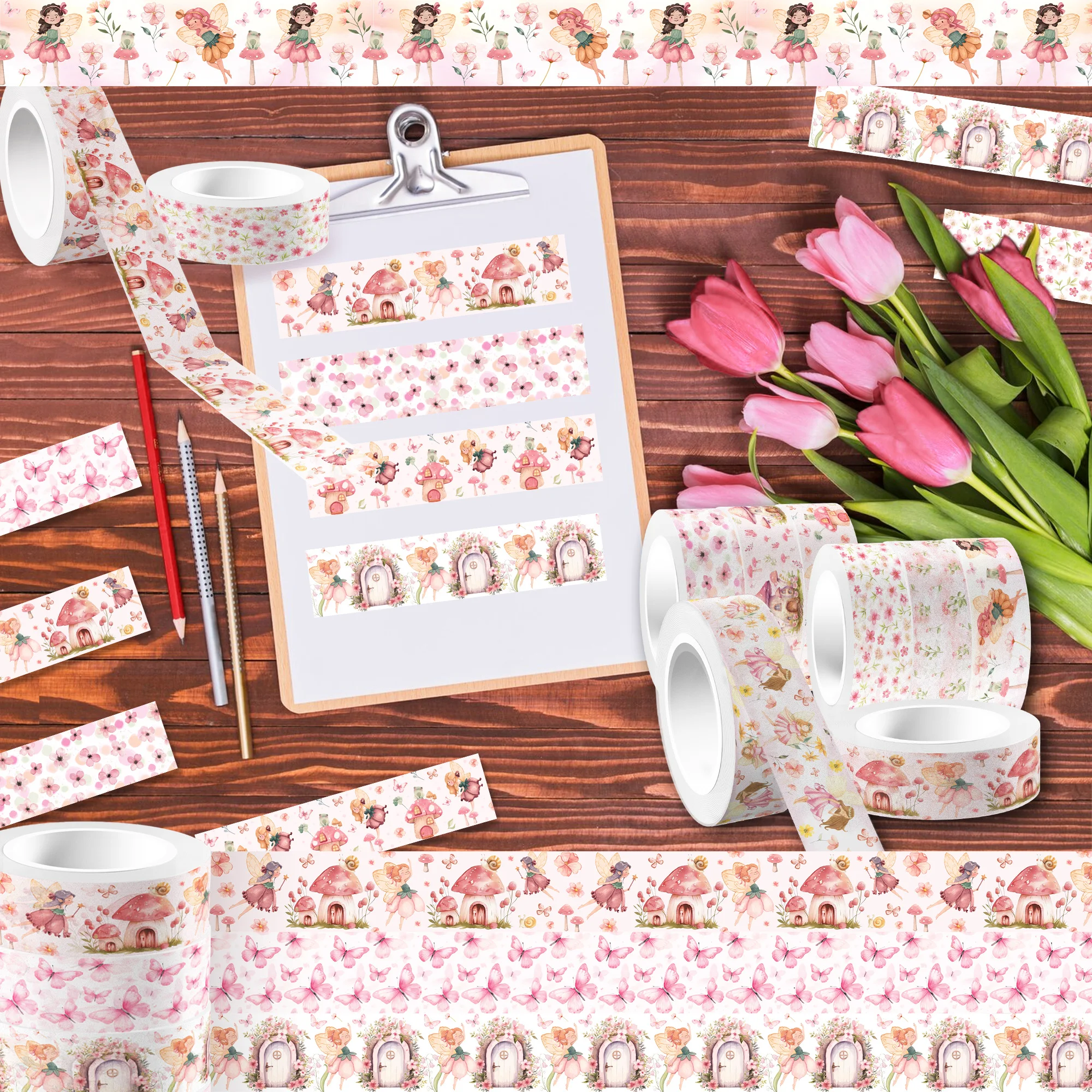 12 Rolls Dreamy Elf Fairy Washi Tape Set DIY Craft Handbook Tape Scrapbooking Material Adhesive Masking Tape For Party Supplies