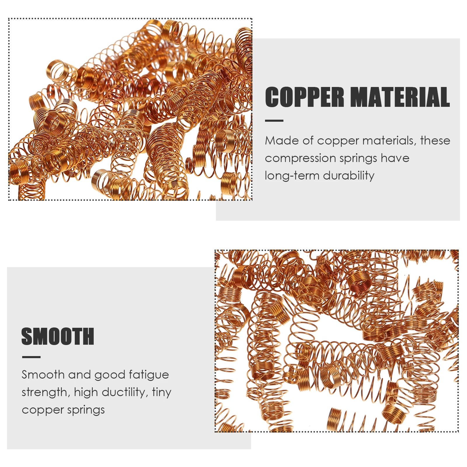 

90pcs Tiny Copper Springs Kit Smooth Mechanical Compression Spring Accessories Golden Color Small Spring Mold