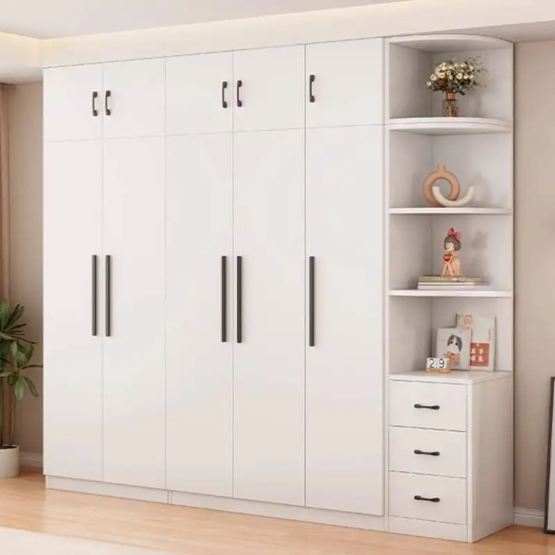 White Style Wardrobes Adults Railings Luxury Dresser Cute Wardrobes Storage Wooden Saving Armadio Guardaroba Bedroom Furniture