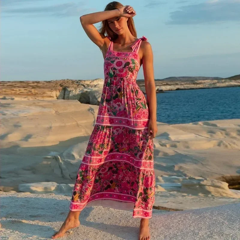 طقم ملابس سباحة قطعة واحدة زهري للنساء، ربطة عنق على شكل فراشة، نمط العطلة، منتج شعبي، جديد، 2025 #2