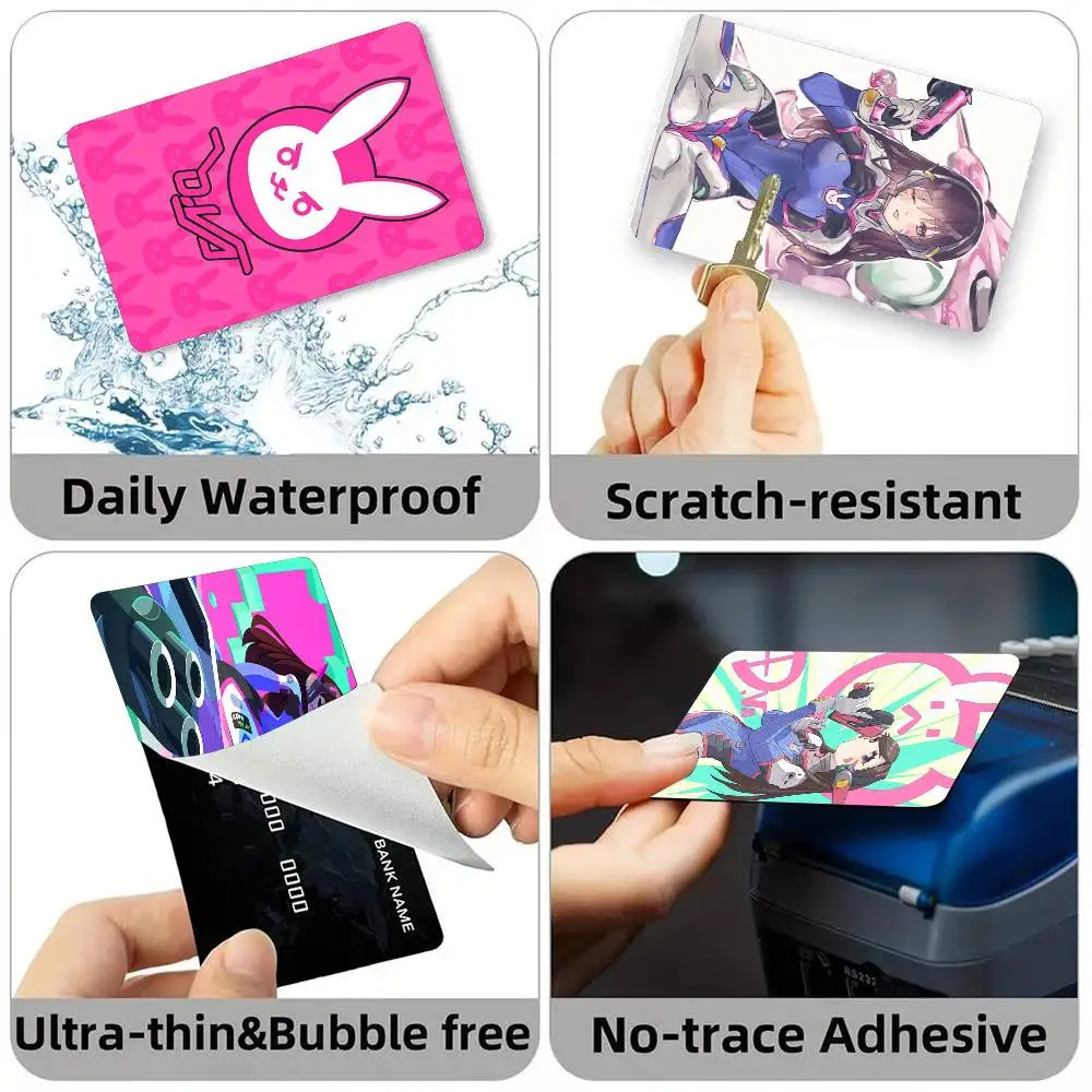 game O-Overwatch D Credit Card HD Stickers Game Card Decal Small Chip Waterproof Sticker Gift