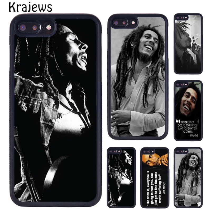 Krajews Bob Marleys Quotes Rasta Reggae Phone Case For iPhone 16 15 14 plus 11 12 mini 13 Pro XR XS Max cover coque