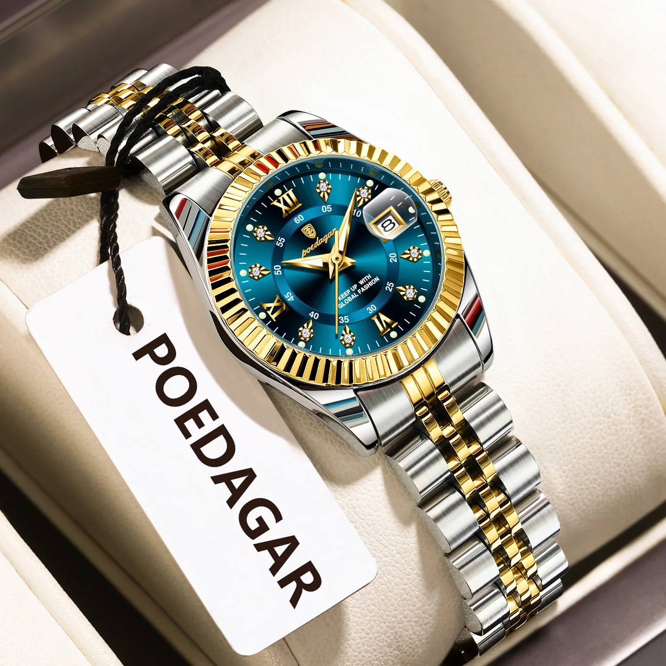 POEDAGAR Original Luxury Ladies Wristwatch Waterproof Luminous Date Women's Watches Stainless Steel Quartz Watch For Women Reloj