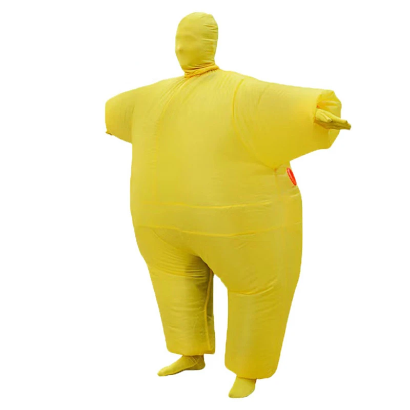 Halloween Adult Funny Role Play Fat Masked Man Sumo Inflatable Costume Unisex Colorful Full Bodysuit Carnival Dress Up Party