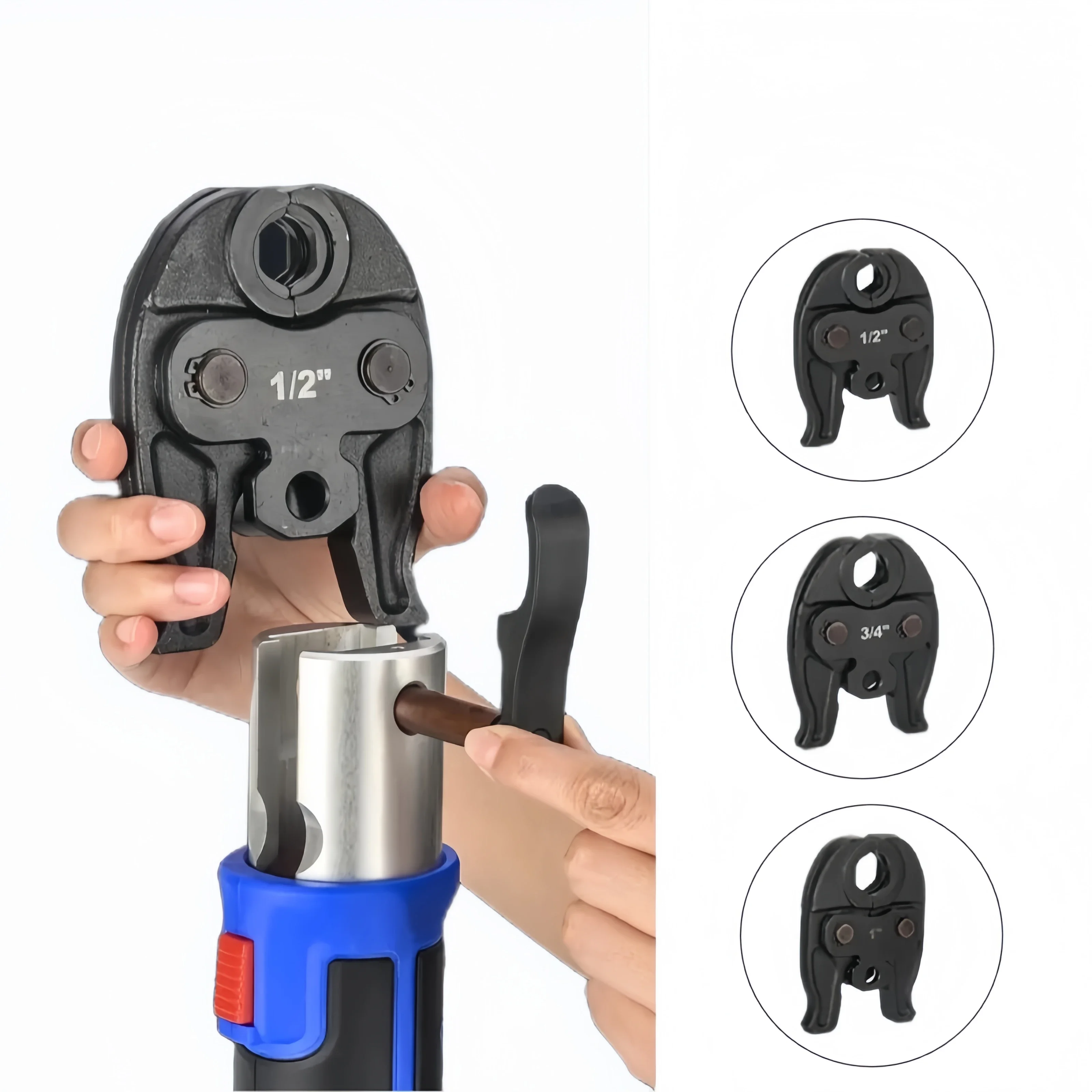 Pro Press Electric Rechargeable Copper Stainless Steel Tube Pipe Fitting Crimping Tool Kit Pressing 1/2