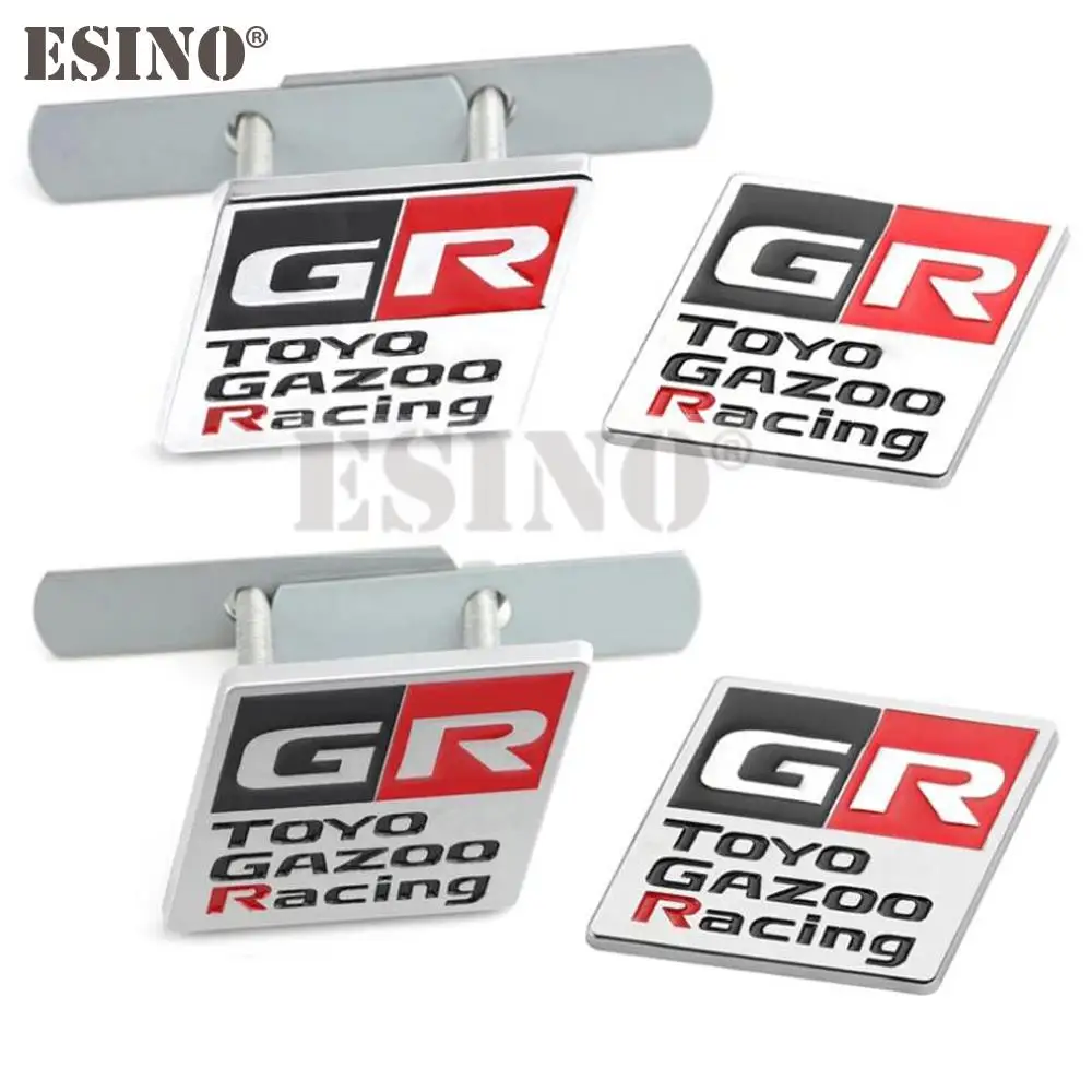 Car Styling Gazoo Racing GR 3D Car Grill Zinc Alloy Badge Adhesive Metal Trunk Emblem Decal for Toyota Supra AE86 GT86 Corolla