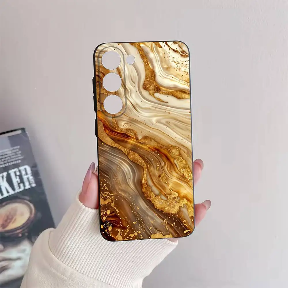 Marble Art Fashion Pattern  Phone Case For Samsung Galaxy A73,91,80,72,51,53,52,71,22,5G,Note,J7,8,9 Soft Black Cover