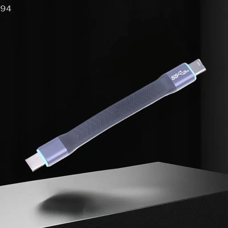 Speedy USB3.2 TypeC Cable at 20Gbps; Compact and Efficient Fast Charging 10CM Cable
