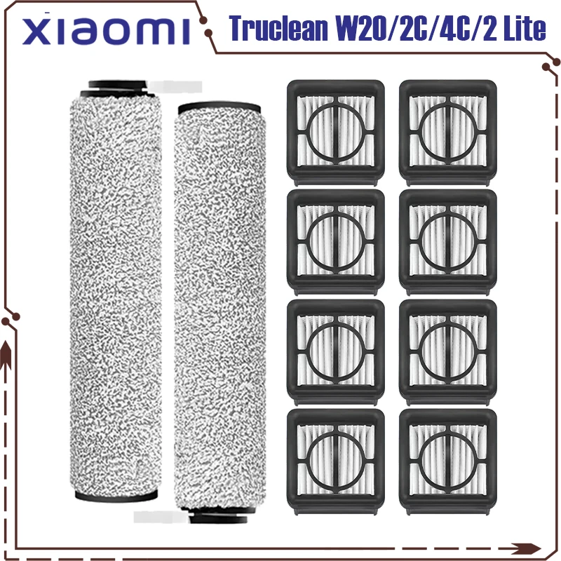 For Xiaomi Truclean W20 / 2C / 4C / 2 Lite Wet-Dry Vacuum Roller Brushbar Brush Filter Hepa Parts Accessories Replacement