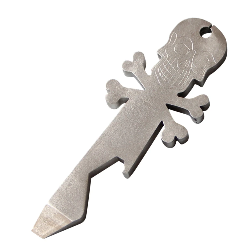 Strumento apribottiglie multifunzionale con barra di leva multifunzionale in lega di titanio EDC portatile per esterni