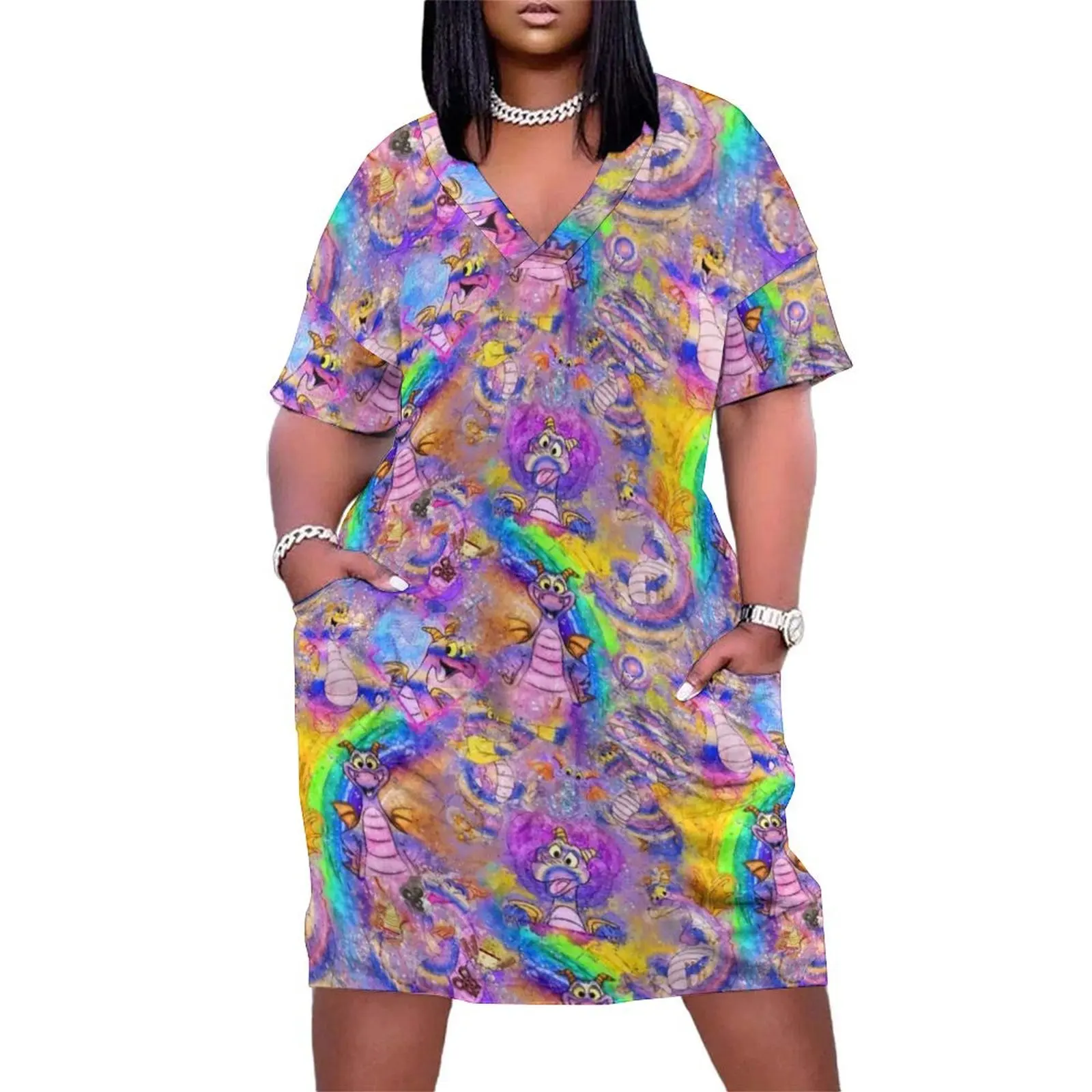 

Figment Watercolor Rainbow Loose Pocket Dress dress women elegant luxury summer women's dress 2025 summer dresses women 2025