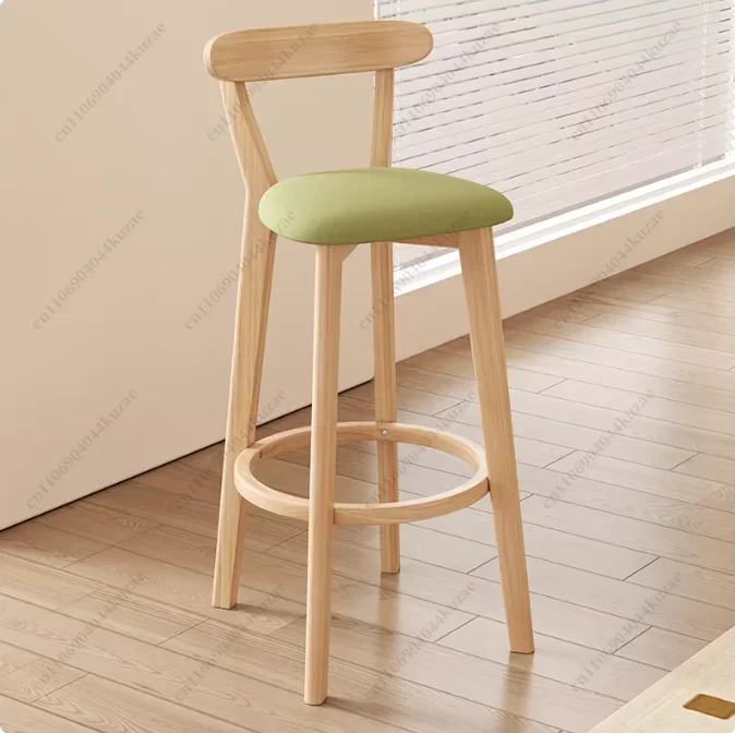 FMT Wooden Bar Stool Modern Dining Room Office Stool Luxury Chaises for Nordic Interior Decoration Wooden Dining Stool