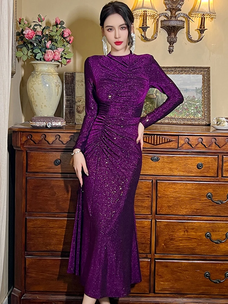 New Spring Lady Elegant Glitter Shiny Long Evening Dress Women Clothes Vintage Bodycon Stretchy Party Vestidos Fiesta Robe Femme - AliExpress 200000345 New Spring Lady Elegant Glitter Shiny Long Evening Dress Women Clothes Vintage Bodycon Stretchy Party Vestidos Fiesta Robe Femme - AliExpress 200000345