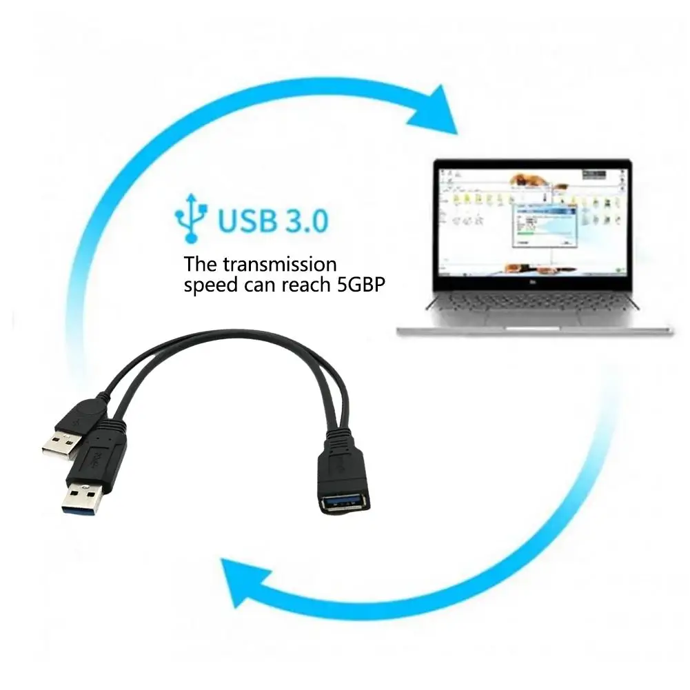 USB3.0 Female To USB Male Host OTG Cable + USB Male Cable External USB Charging OTG Splitter Data Power Adapter Cable Suppl P2Y3