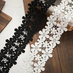 1Yards 11CM Wide Lace Cotton Embroidery Ribbon Lace Trim Skirt Sewing Accessories Clothing Decorative Materials Drop Shipping