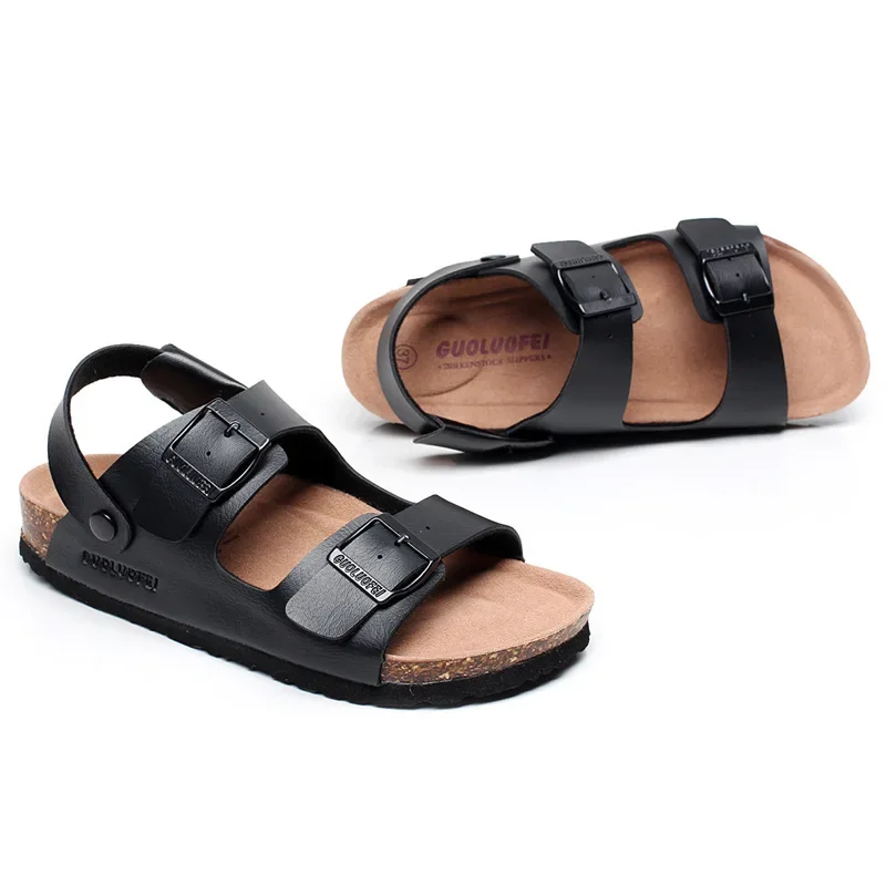 Sandalias de corcho antideslizantes para hombre y mujer, zapatos informales de gladiador para exteriores, playa, verano, 2022