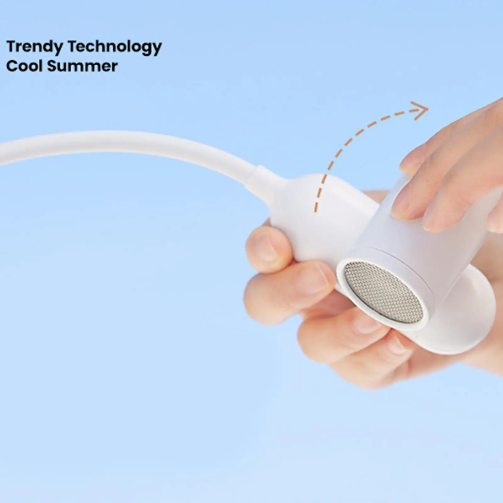 Ventilador de resfriamento pessoal para pendurar no pescoço para atividades externas, ciclismo, esportes