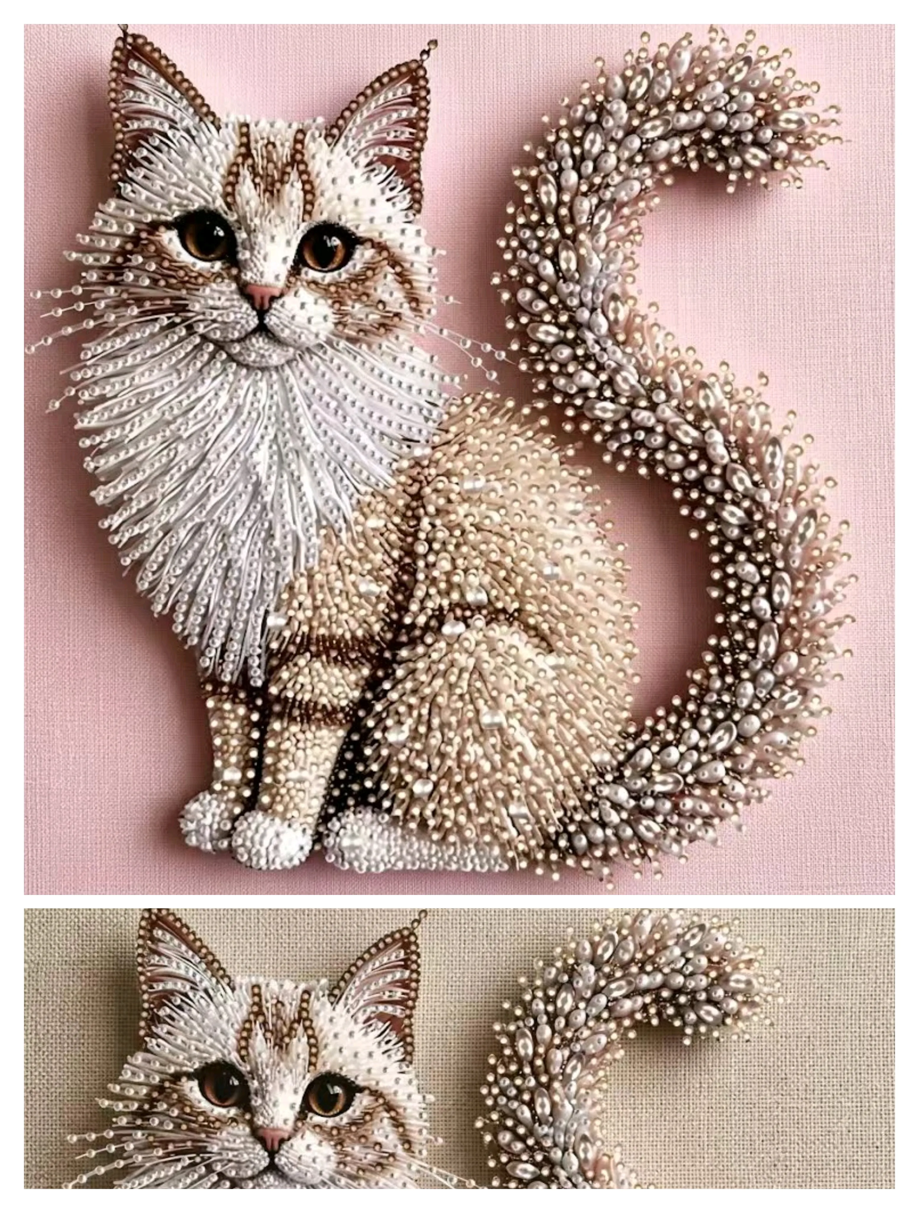 Cat three-dimensional decorative painting, suitable for wall decoration image 5