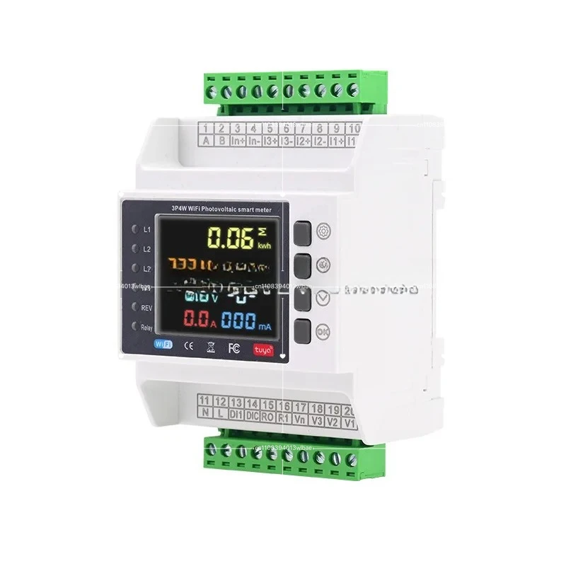 Three-phase Four-wire Secondary Meter Smart WiFi Graffiti Mutual Inductance Meter Overcurrent Overload Undervoltage Protection