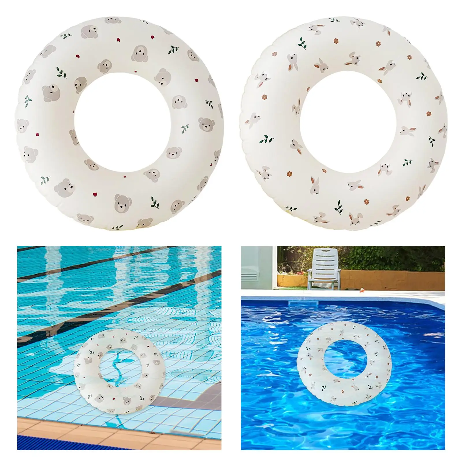 Swimming Ring for Kids Water Raft Round Swim Rings for Lake Party Vacation