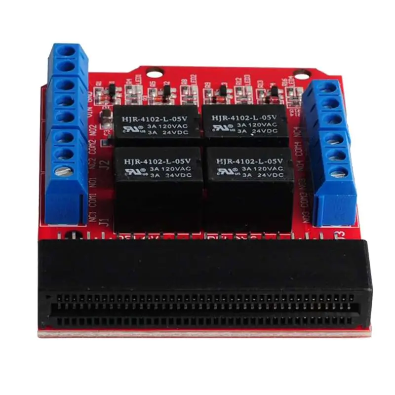 A40I Microbit 4 Channel Relay Module Shield 5V High Trigger Programming Educational Kids Teaching Microbit Expansion Board
