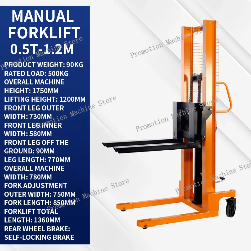 Manual forklift Manual hydraulic stacker Semi electric forklift Hand truck Warehouse logistics handling forklift