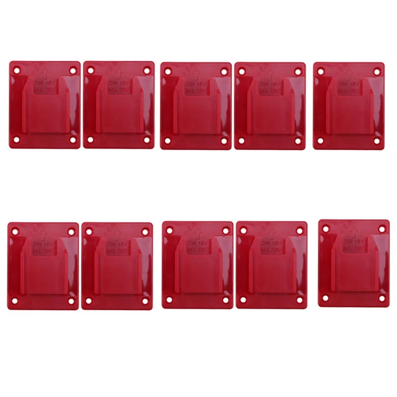 10Pcs Battery Mounts For 18V/20V Battery And Machine Storage Holder Shelf Rack Stand Slots Battery