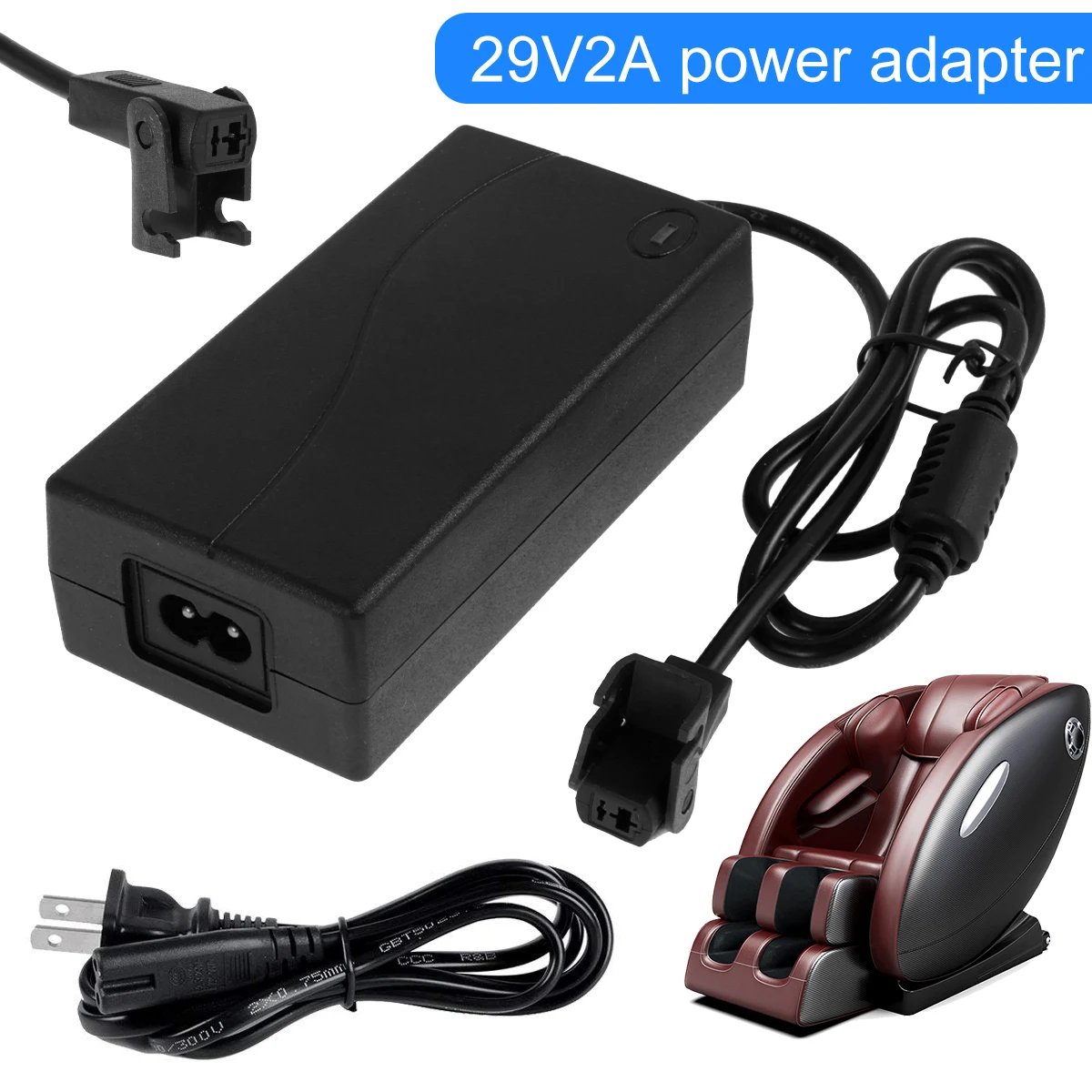 Universal 29V 2A DC Power Adapter Electric Recliner Sofa Cha
