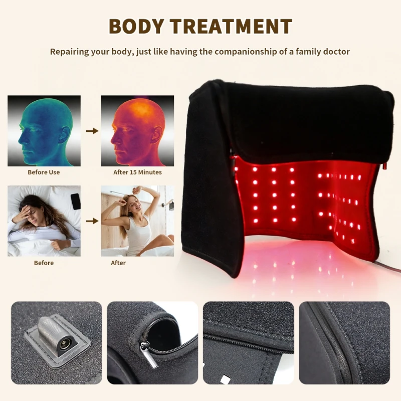 5 Intensity Red Light Head-Mounted Therapy Device Helmet Hair Loss Care Scalp Massage Cap for Scalp Health & Head Pain Relief