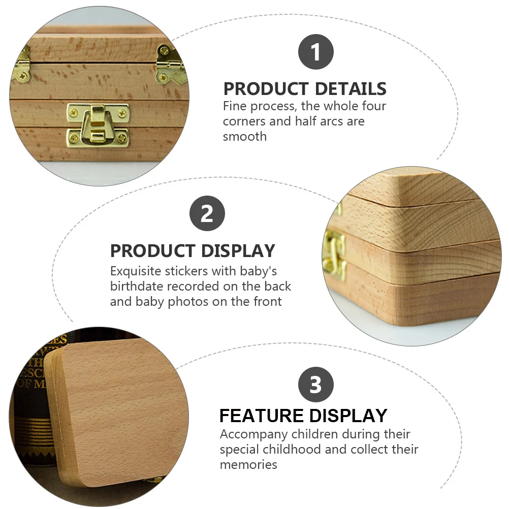 

1 комплект, коробка для детских зубов, деревянный органайзер для хранения лиственных зубов, органайзер на память, сбор информации о рождении ребенка, держатель для лиственных зубов