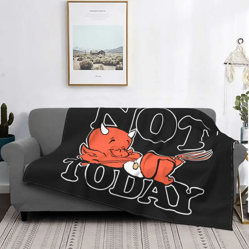 Hot Stuff The Little Devil Not Today Cartoon Blanket Fluffy Bedroom Home Decor Sofa Dedicated Sofa Decorative