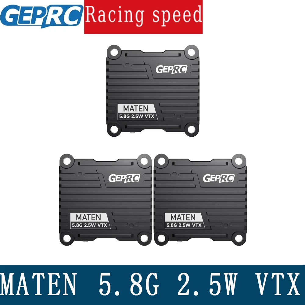 

GEPRC MATEN 5.8G 2.5W VTX 2500mW Transmitter Transmitting Module 7V-36V Built in Microphone for FPV Long Range Racing Drone