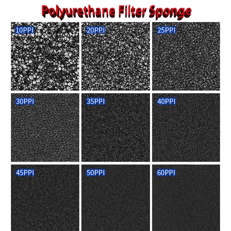 Universal Dustproof Sponge Pad High Elasticity Foam Ventilation System 10ppi- 60ppi
