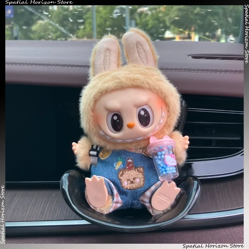 Mini mala plyš panenka bezpečnosti Seat kawaii labubu modla panenka Seat auto okrasa auto vzduch aromatreatment dekorace příslušenství