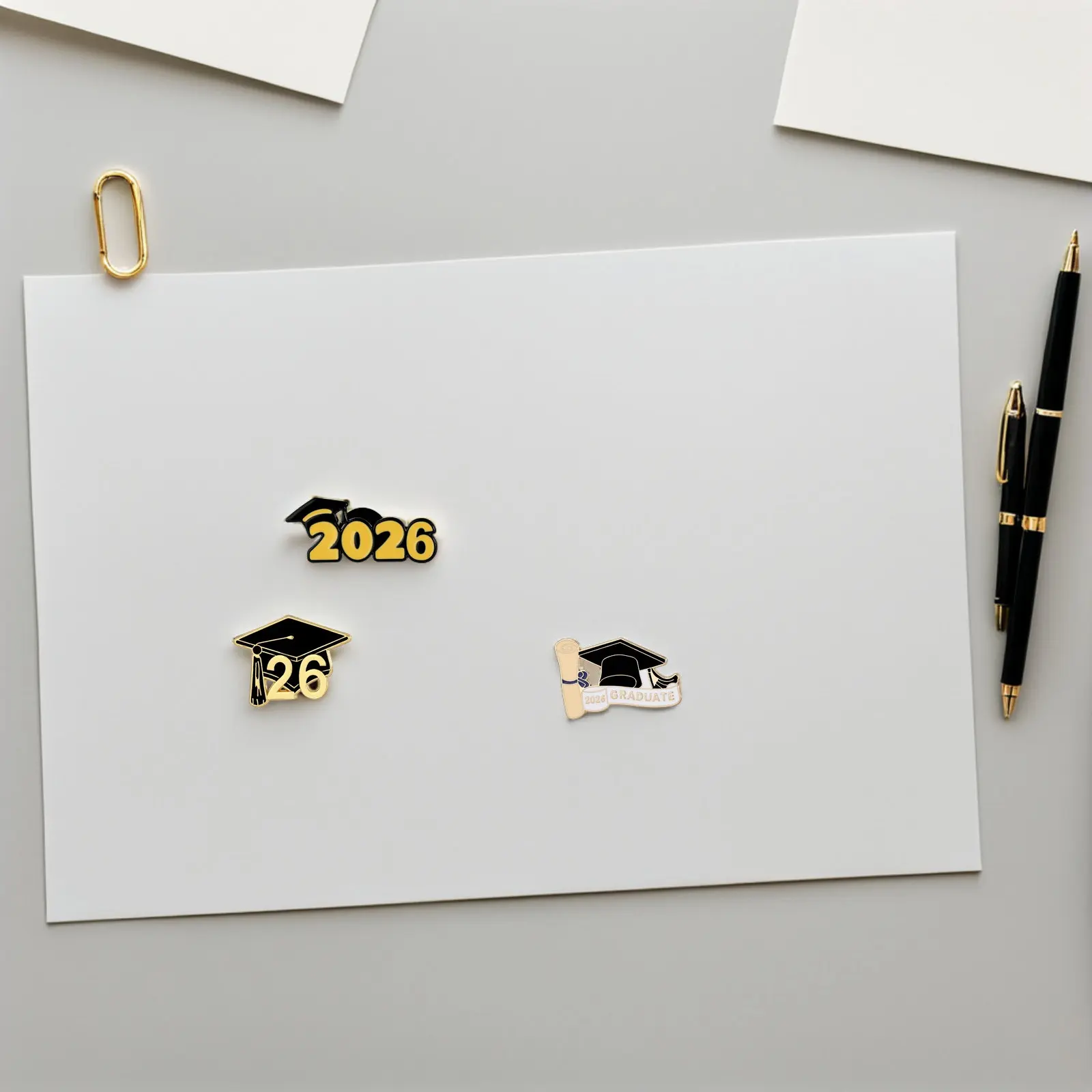 6 Pcs Gifts Congrats Ribbon Pin College Pins Graduation Apparel Accessories Alloy Lapel