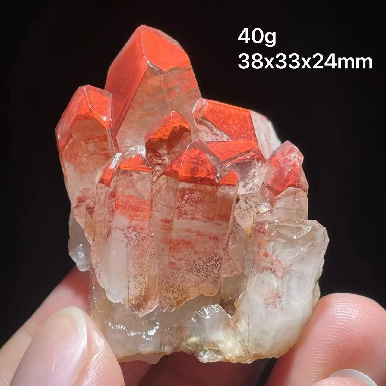 New 100% Natural Red Crystal Hidden Mountain Red Phantom Crystal Cluster Quartz from Namibia