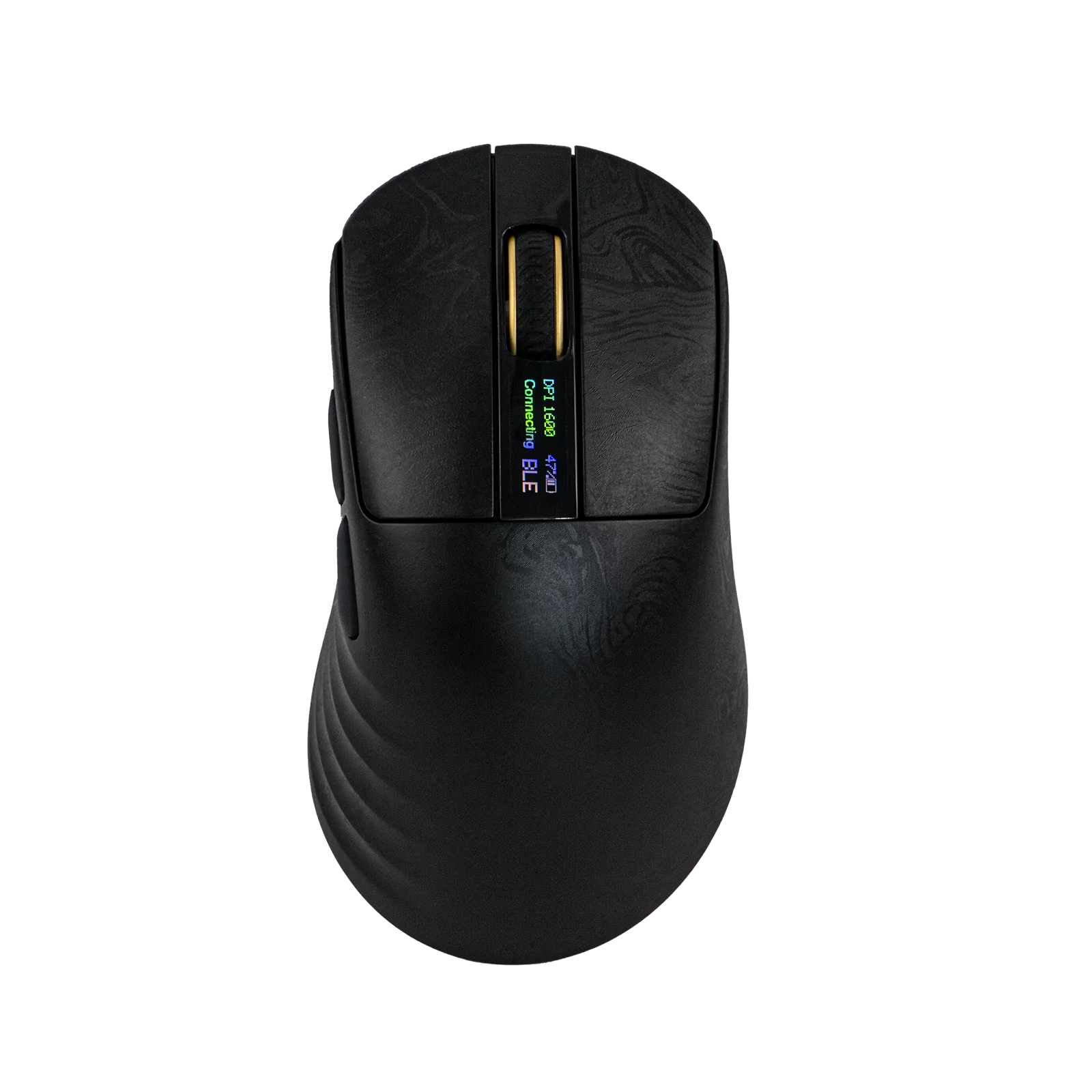 EPOMAKER Carbonis Gaming Mouse Tri-Mode Draadloze Muis van Koolstofvezelcomposiet, Lichtgewicht, met PAW3950 Sensor & Slim LCD-Scherm
