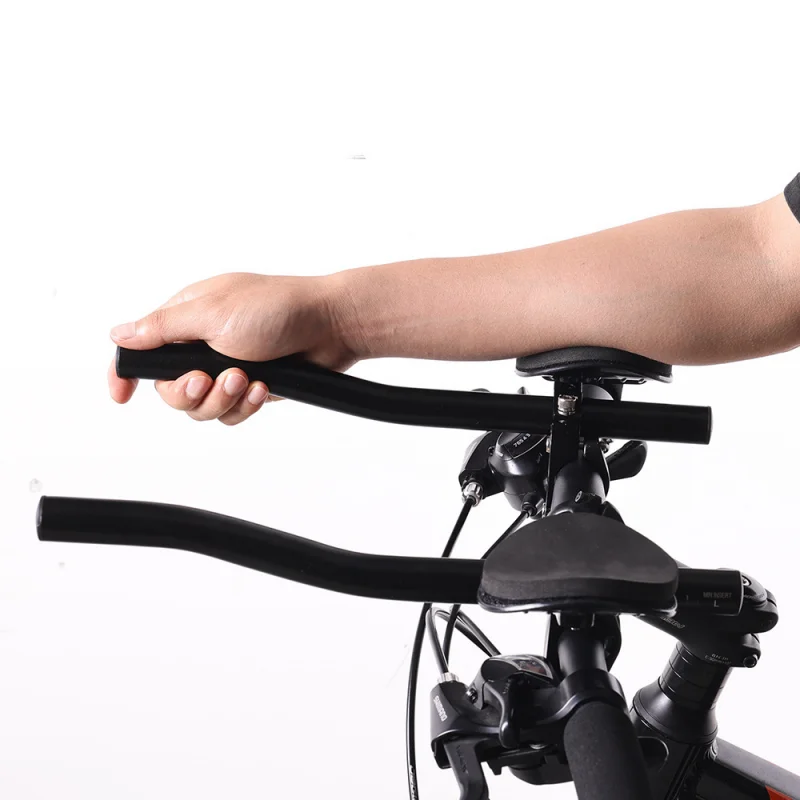 Aluminum Alloy Split TT Bar Adjustable Rest Handlebar for Road Mountain Bike Long Distance Cycling