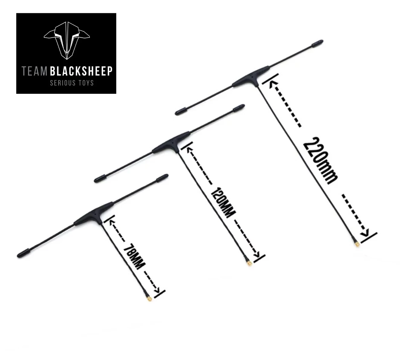 Team Blacksheep TBS CROSSFIRE IMMORTAL T V2 Antenna Length 78mm 120mm 220mm Antenna For FPV 915/868Mhz Receiver Long Range RX