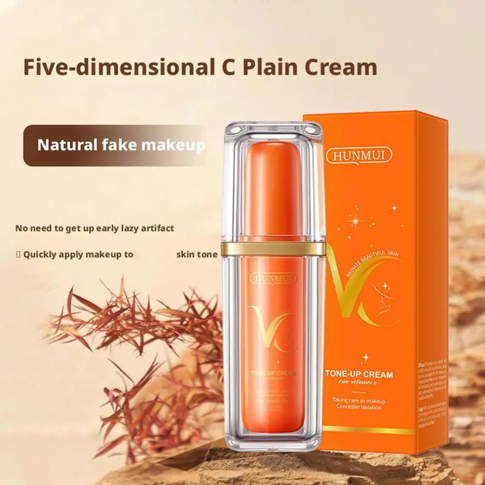 Crème pour la peau à la vitamine C, correcteur terne éclaircissant, crème d'isolation, ton même, crème pour la peau du visage, vitamine cinq Delicat R3C0