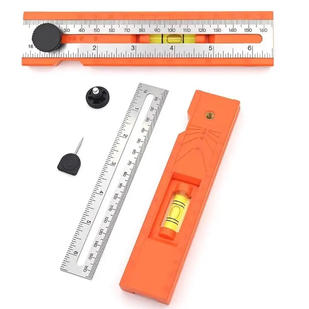 Multi Functional Angle Ruler Line Measuring Ruler Portable 90° Woodworking Specific High-precision Measuring Depth Positioning