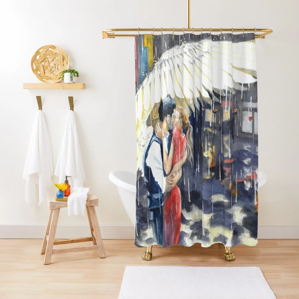 

Deckerstar - feathery shelter from the rain Shower Curtain Modern Showers For Bathroom Bathroom Decor Curtain