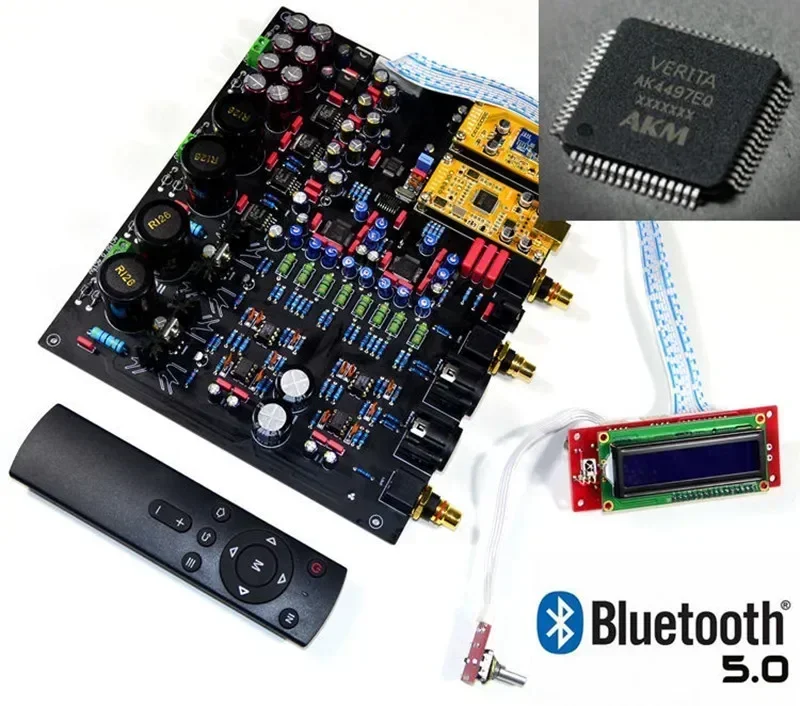 

NEW AK4497EQ dual chip + AK4118 + XMOS -XU208 DAC fiber coaxial USB CSR8675 Bluetooth 5.0 decoder