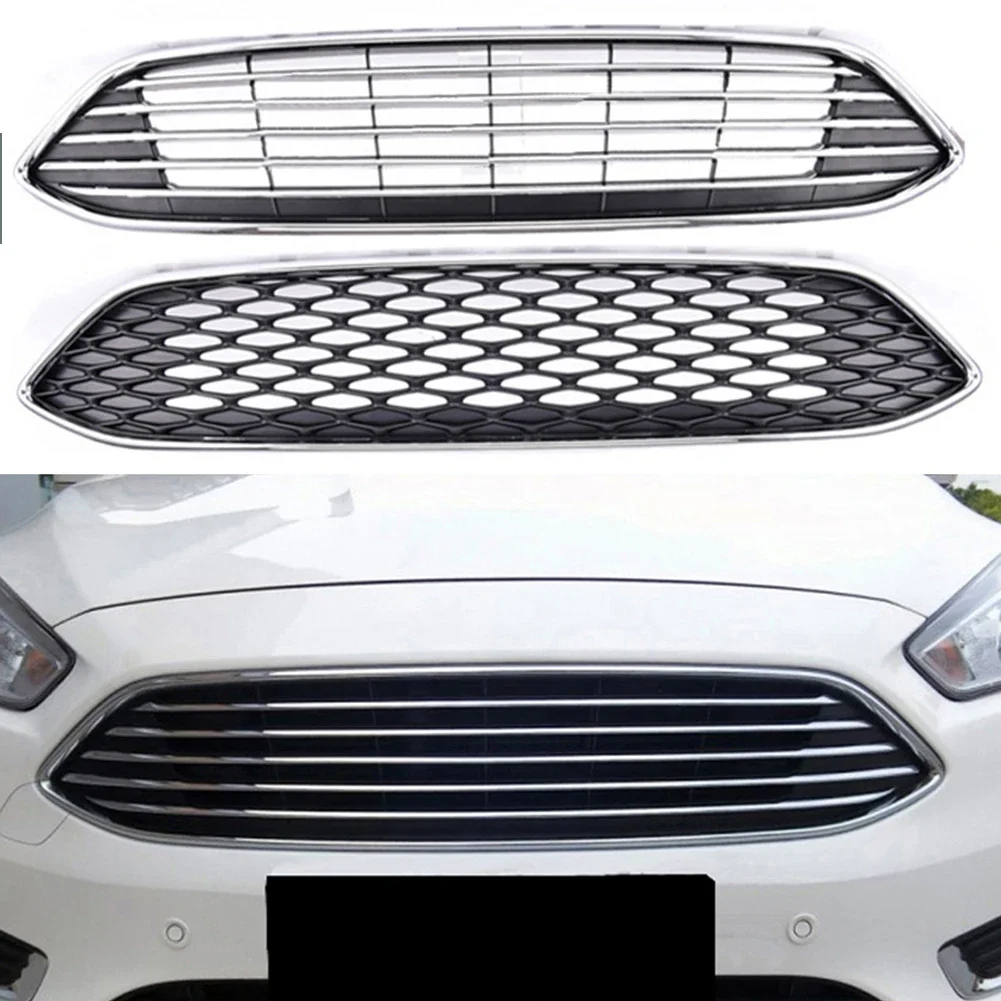 

Front Bumper Grill Upper Grille Fit For Ford Focus 2015 2016 2017 2018 Hatchback Sedan