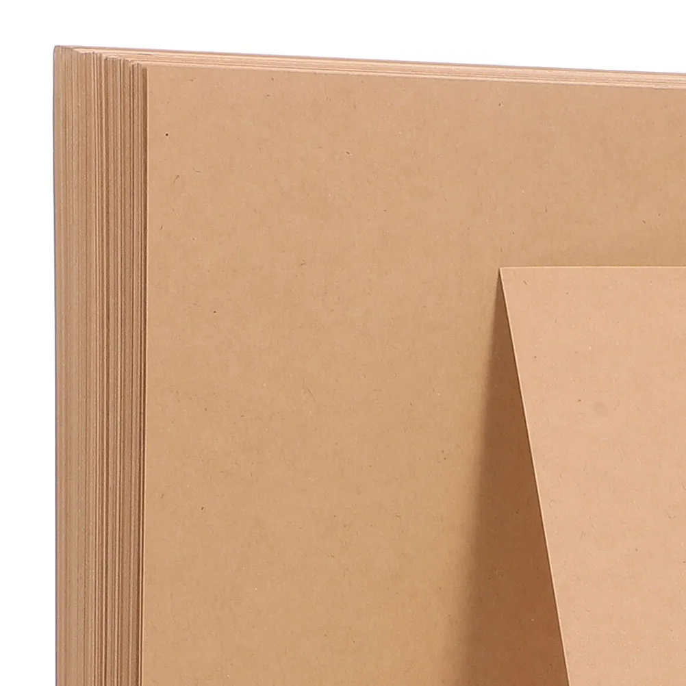 50 Pcs Brown Craft Cardstock Invited Cardboard for Invitations Printer Business Paper Blank Bussines